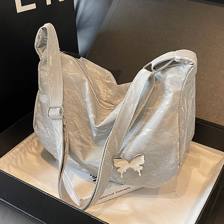 Casual Butterfly-Embellished Shoulder Bag