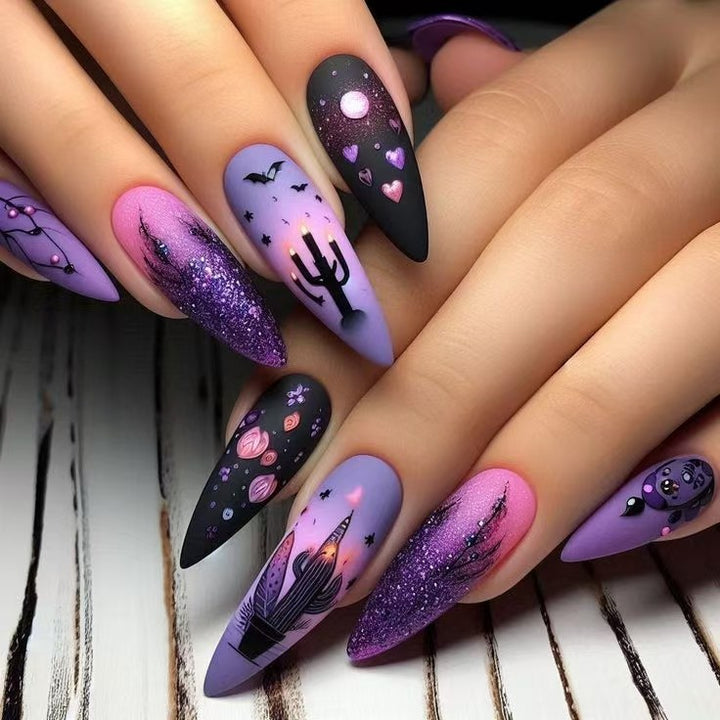 Gothic Desert Scene Nail Art Set