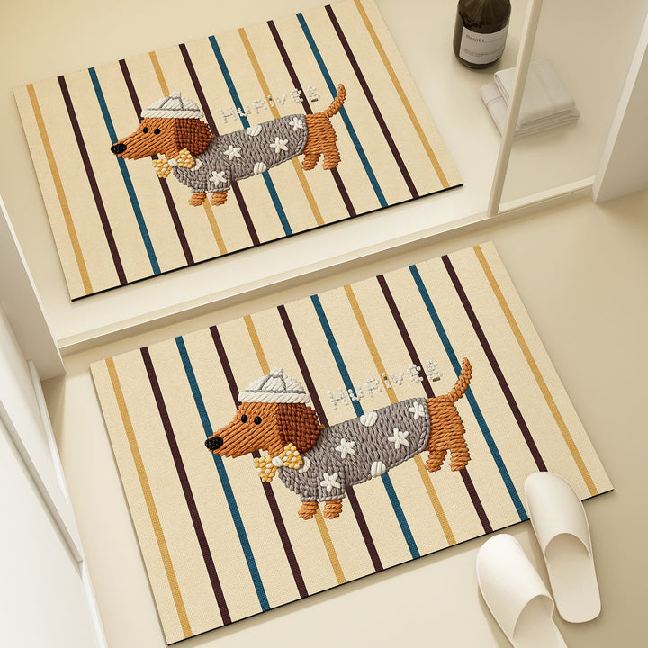 Bear-Shaped Plush Bath Mat
