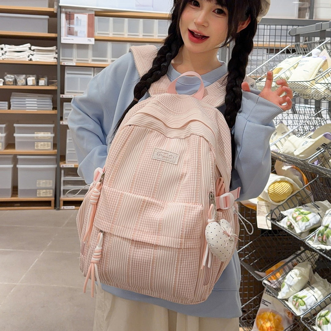 Stylish Striped Casual Backpack Kalsten