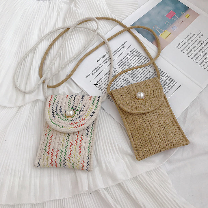 Handy bag in woven design Kalsten