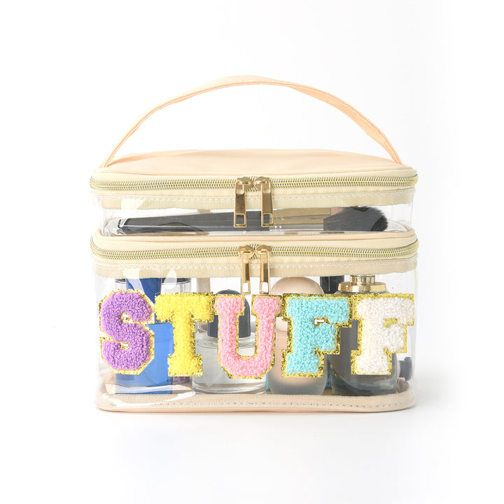 Plastic cosmetic box with two compartments Kalsten
