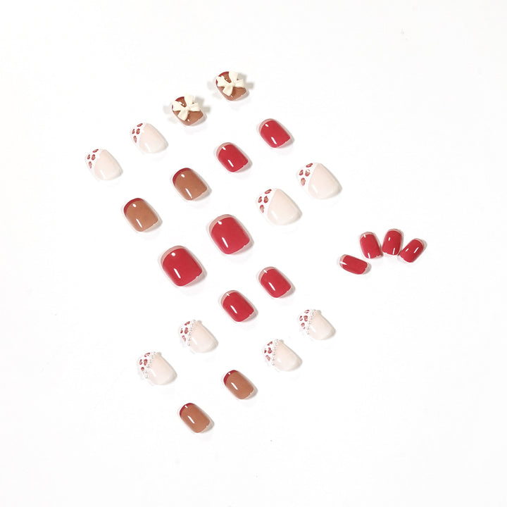 Artful nail art with elegant bow design Kalsten