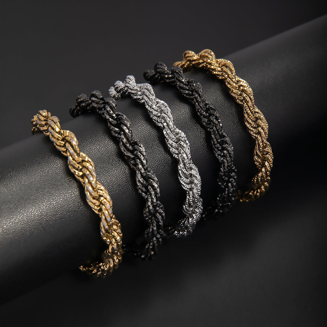 Braided Gold Statement Bracelet Kalsten