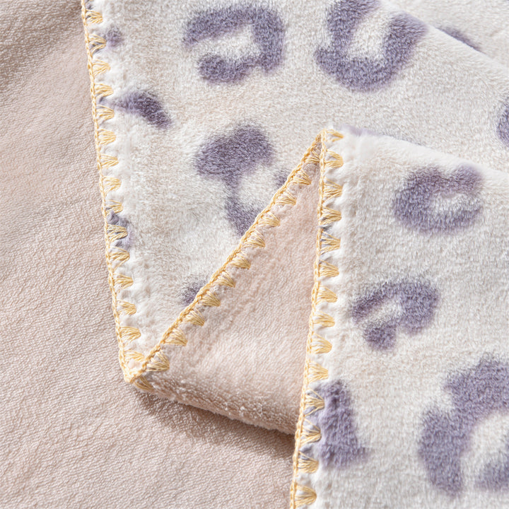 Luxury Leopard-Print Fleece Throw Blanket Kalsten