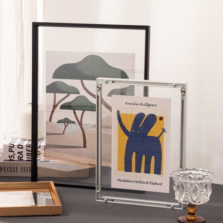Artistic Framed Cat Illustration