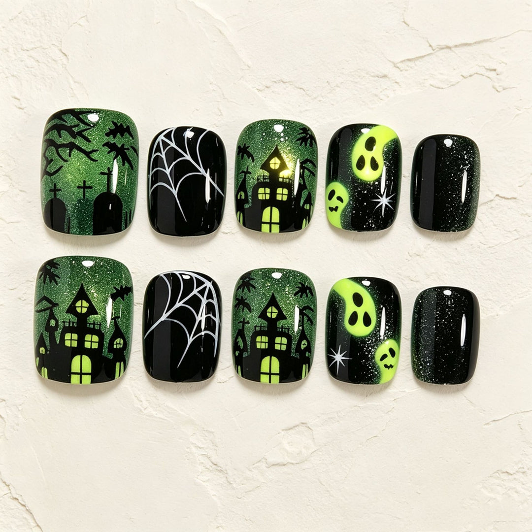 Halloween-Inspired Press-On Nail Art Set Kalsten