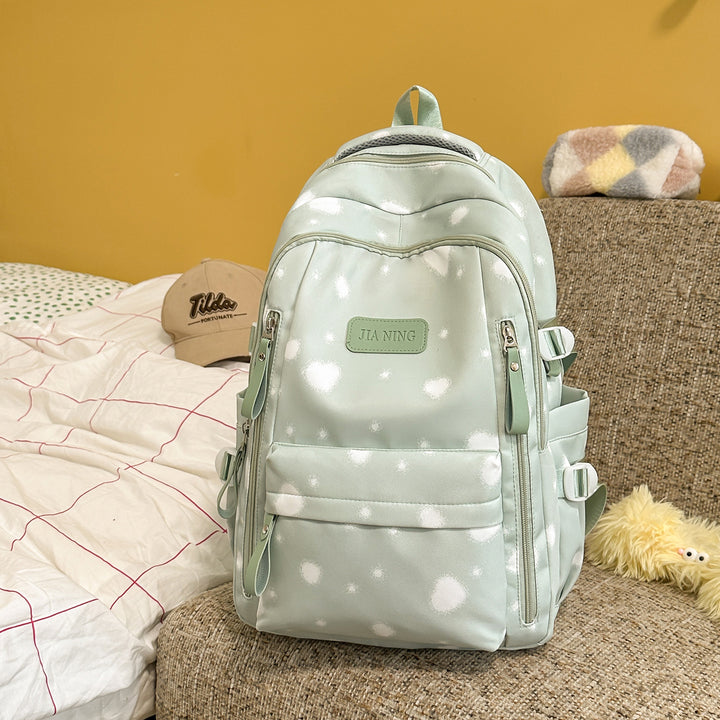 Playful Dot-Printed School Backpack Kalsten