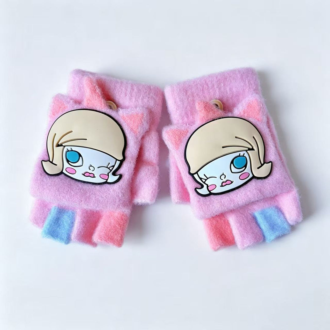 Cute Cartoon-Themed Fingerless Gloves Kalsten