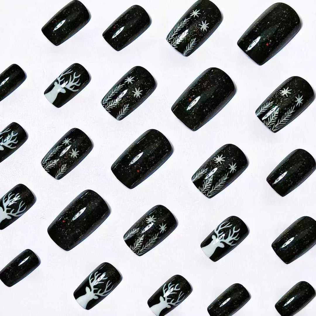 Artificial nails with festive winter motif Kalsten