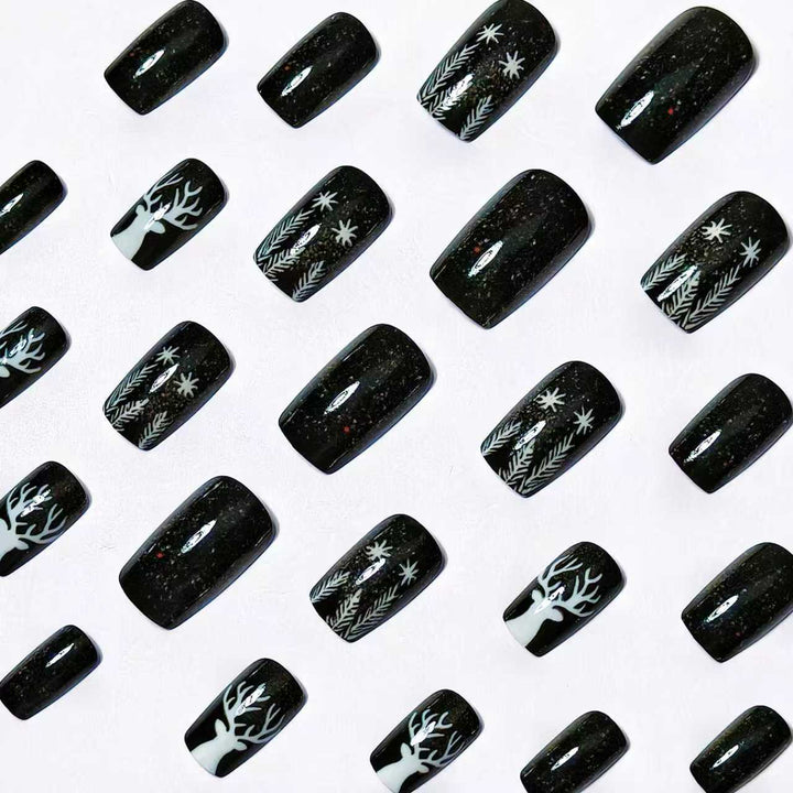 Artificial nails with festive winter motif Kalsten