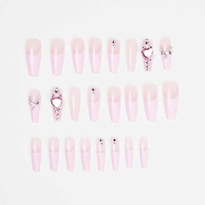Glamorous nail extensions with glitter embellishments Kalsten