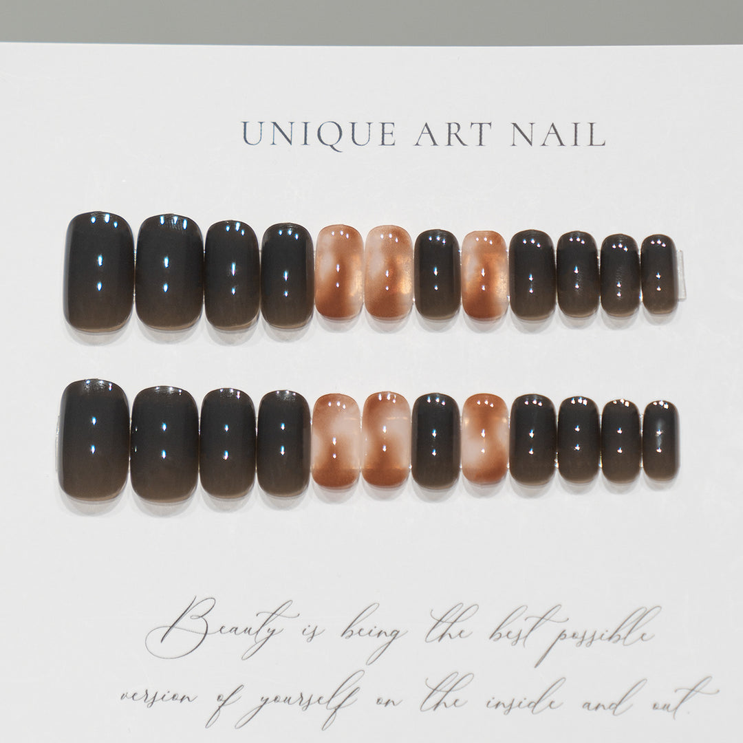 Long-Lasting Glossy Square Press-On Nails