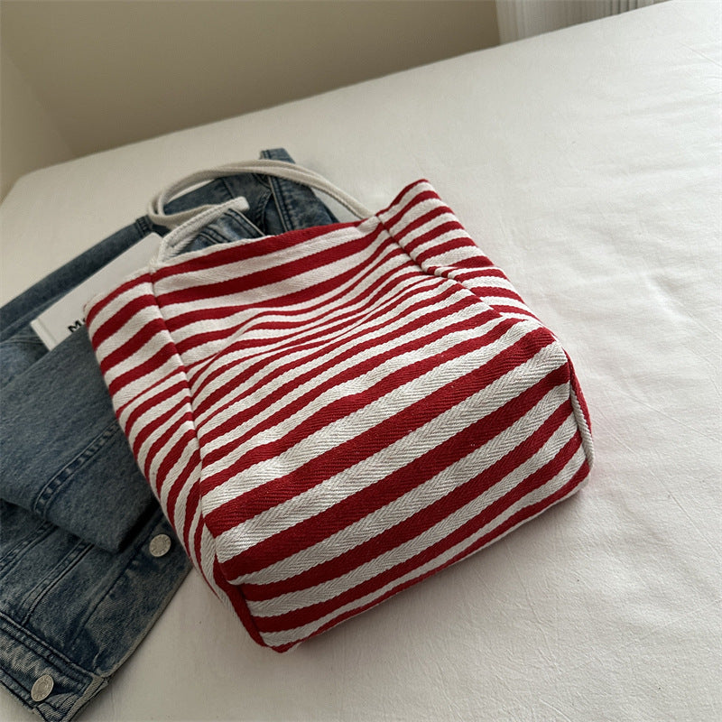 Casual Striped Beach Tote