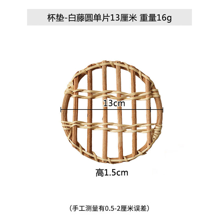 Women Decorative Table Coasters made of Braided Natural Material Kalsten
