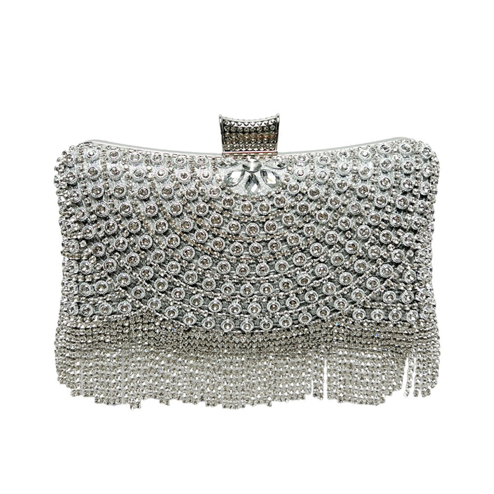 Rhinestone-Embellished Evening Clutch