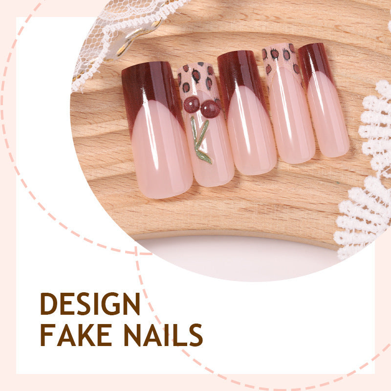 Nail art set with delicate ombre and cherry blossom design Kalsten