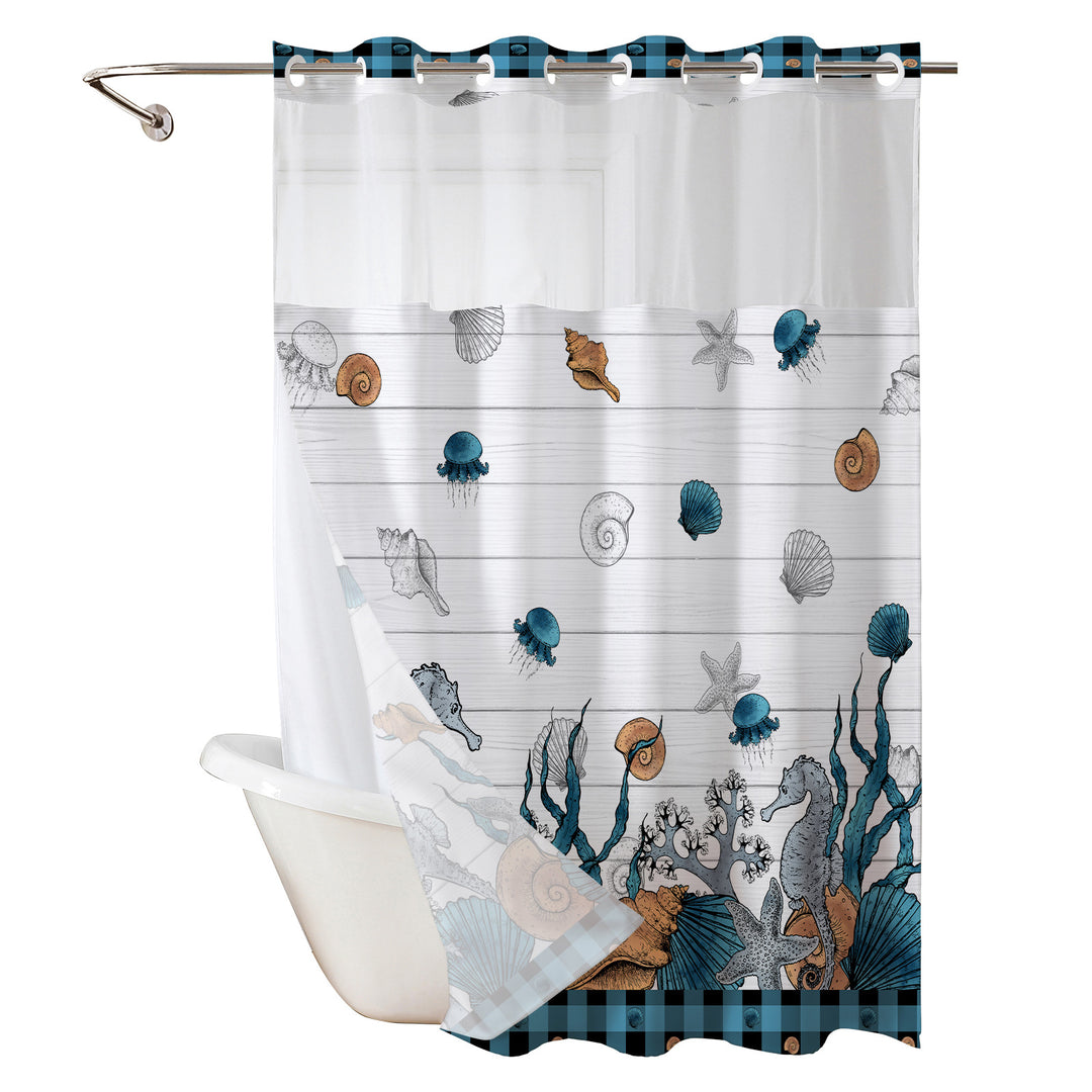 Ocean-Themed Shower Curtain Kalsten