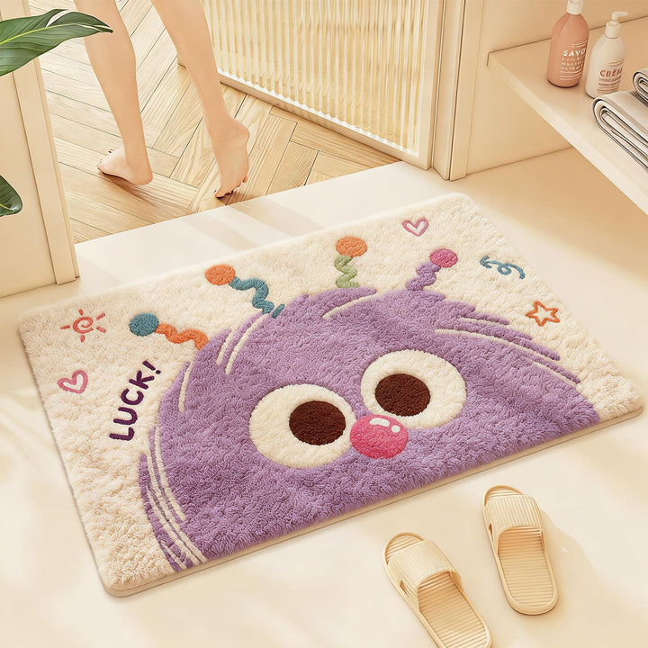 Cute Cat-Themed Bath Mat