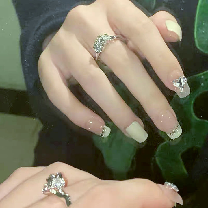 Rhinestone Accented Press-On Nail Set