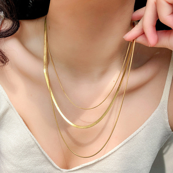 Triple Layered Chain Necklace Kalsten