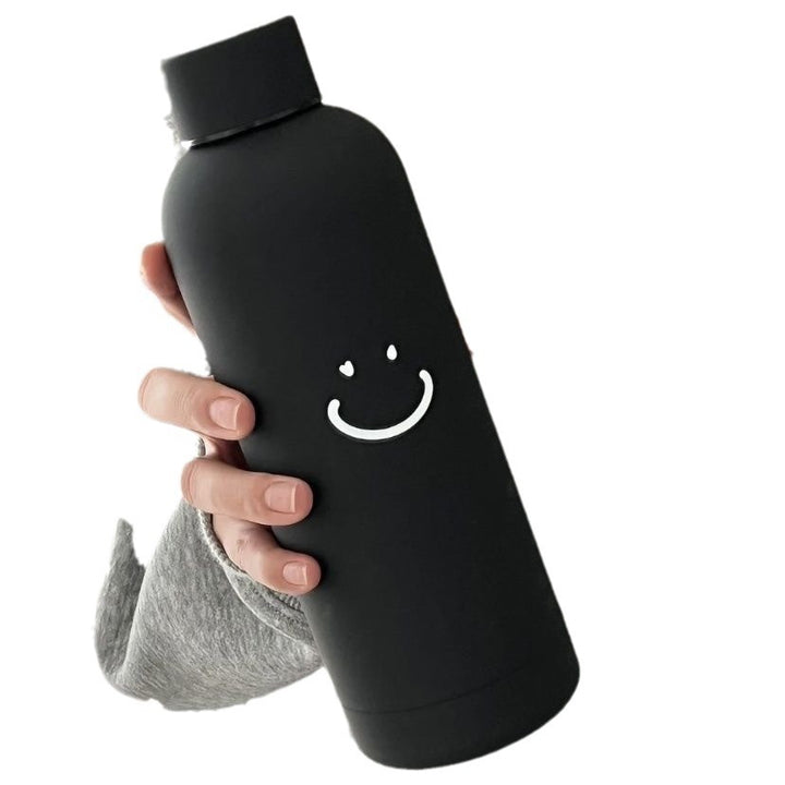 Unisex double-walled stainless steel water bottle with matte powder coating, non-slip surface and leak-proof screw cap Kalsten