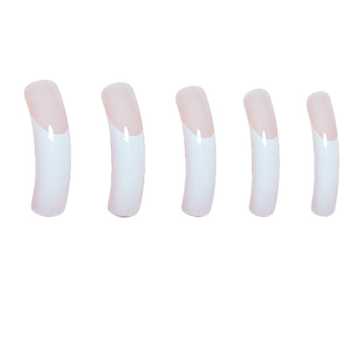 Elegant French Tip Acrylic Nail Extensions Kalsten