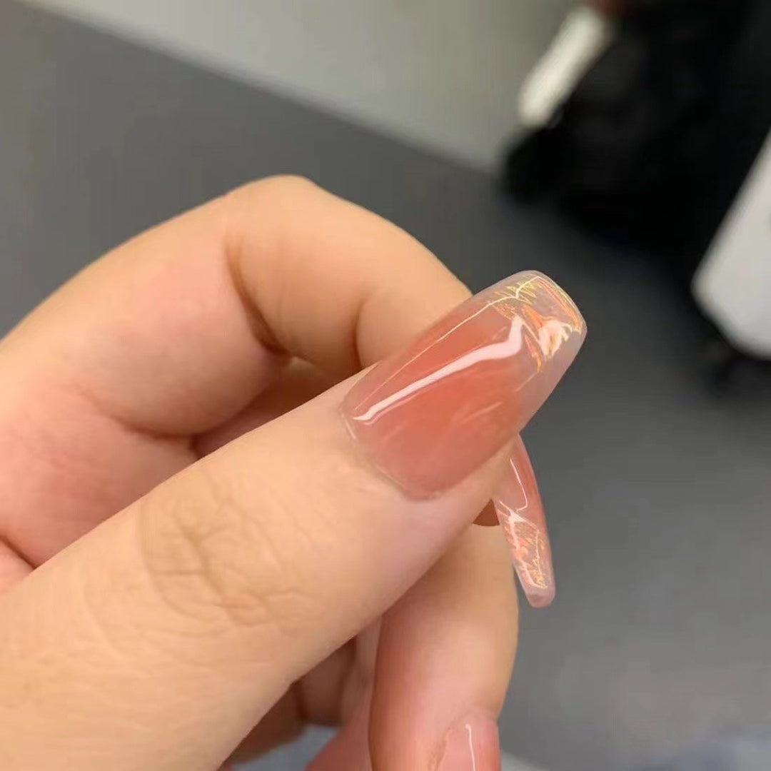 Glossy French Tip Press-On Nails