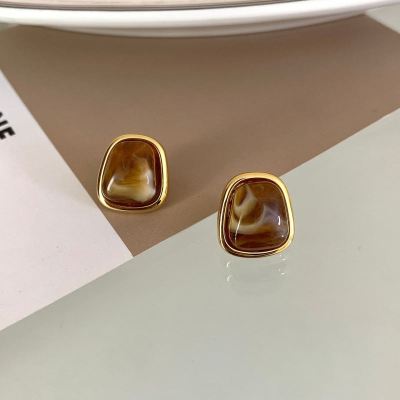 Glamorous earrings with high-quality amber elements Kalsten