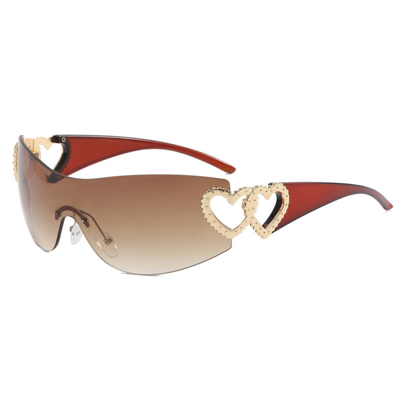 Ladies Fashion Sunglasses with Heart Applications Kalsten