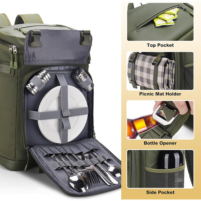 Insulated cooler backpack with side mesh pockets Kalsten
