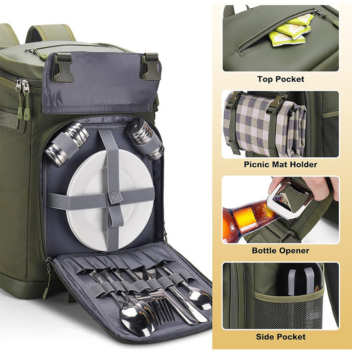 Insulated cooler backpack with side mesh pockets Kalsten