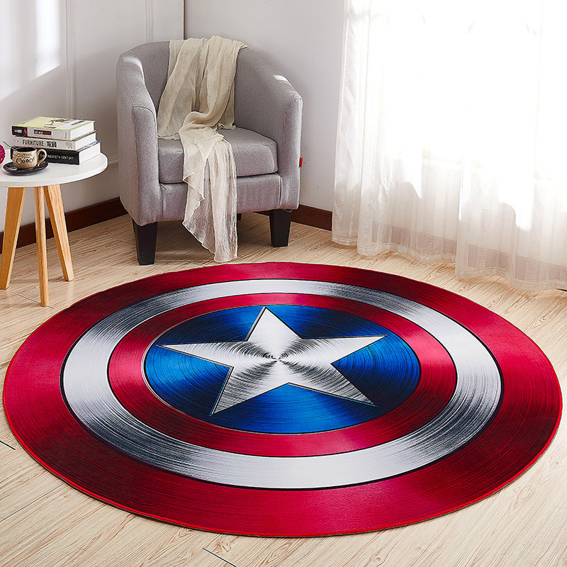 Captain America Shield-Themed Area Rug