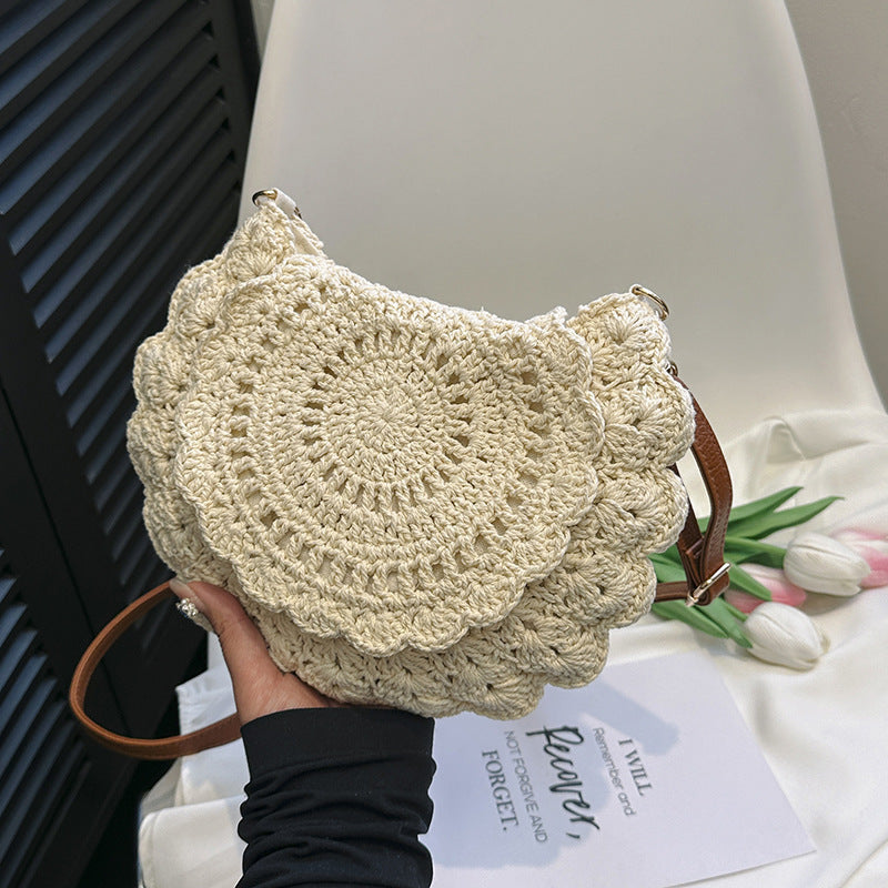 Handmade shoulder bag with floral patterns Kalsten
