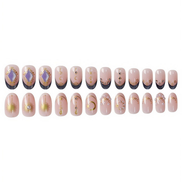 Celestial-Inspired Decorative Nail Art Kalsten