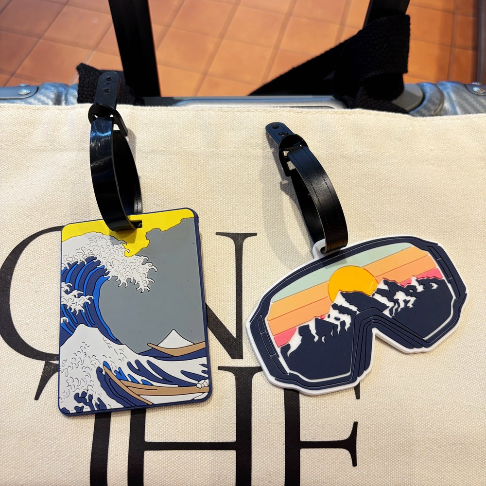 Mountain View Ski Goggles Luggage Tag Kalsten