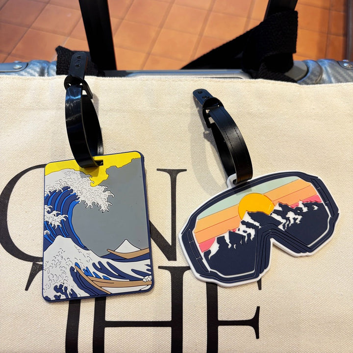 Mountain View Ski Goggles Luggage Tag Kalsten