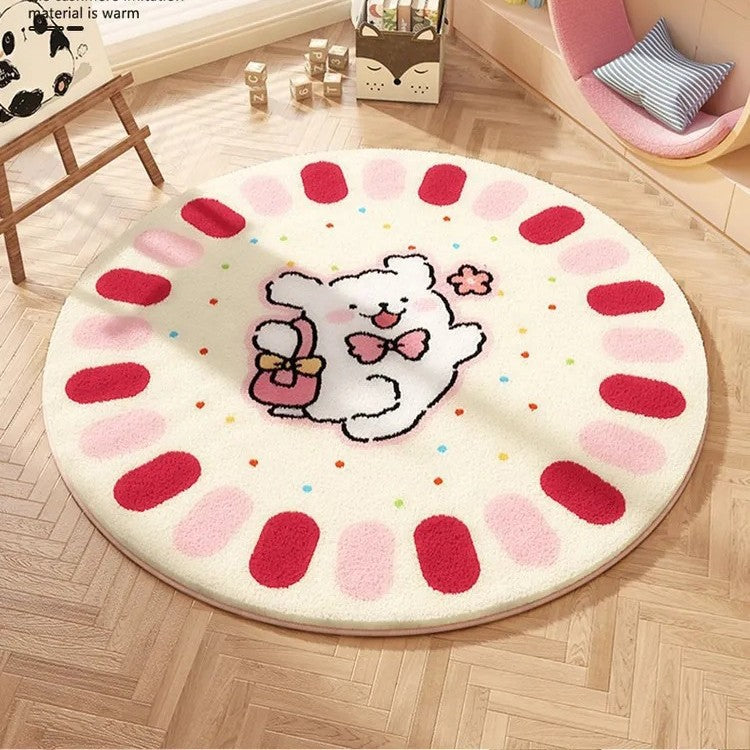 Cartoon-Themed Round Area Rug