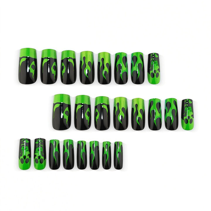 Artificial nails with spooky flame design Kalsten