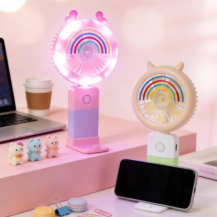 Portable LED Hand Fan with Multifunctional Lighting Kalsten
