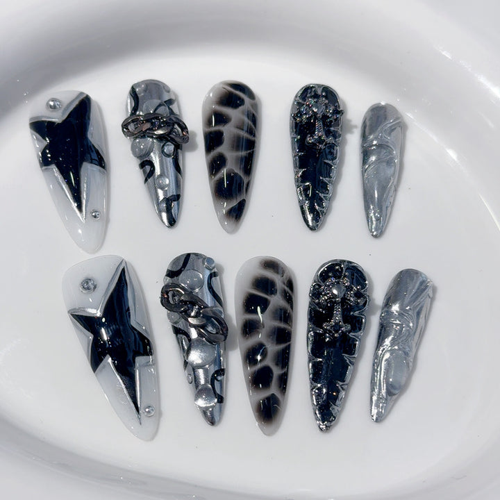 Gothic Themed Press-On Nail Set