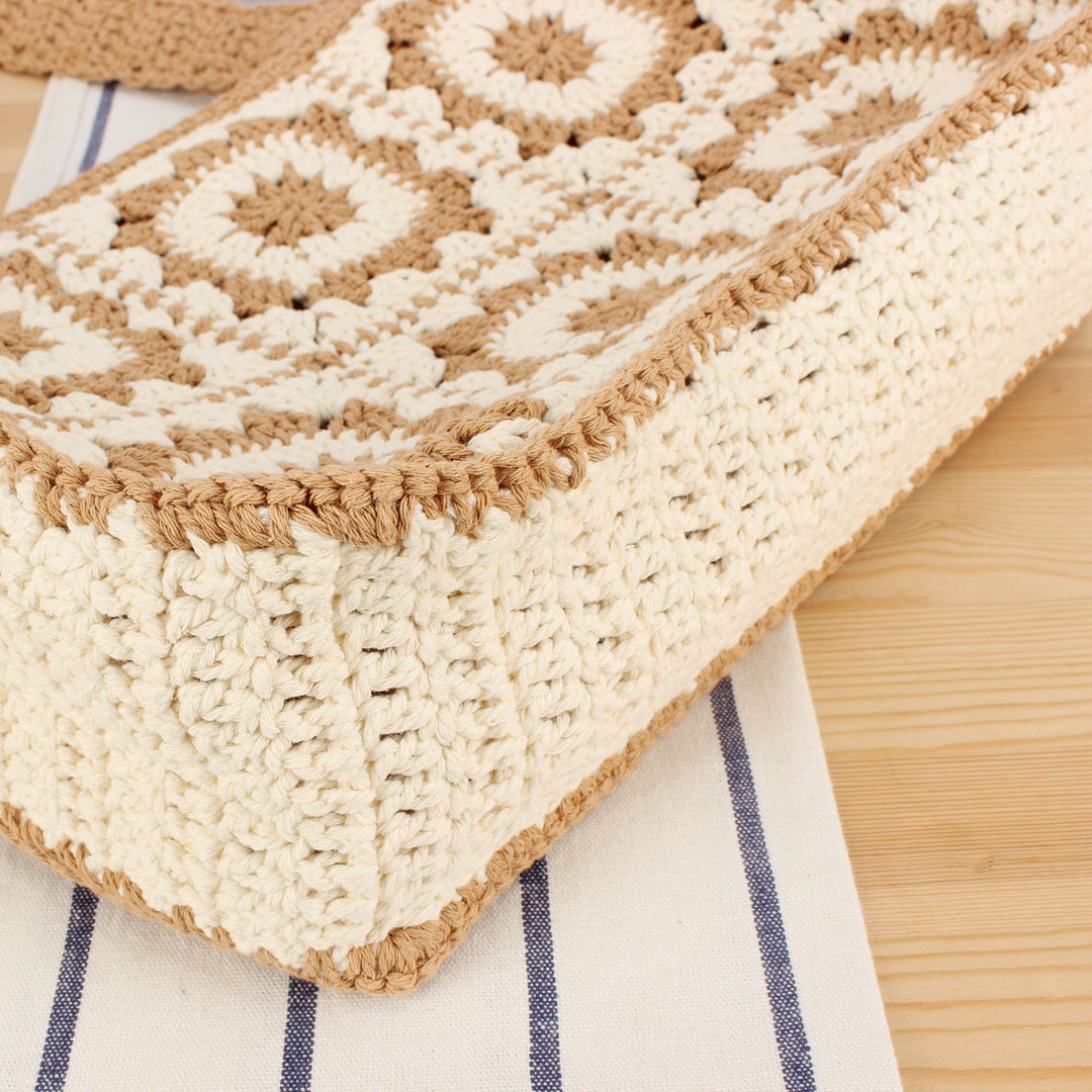 Macramé Shopper with Floral Design Kalsten