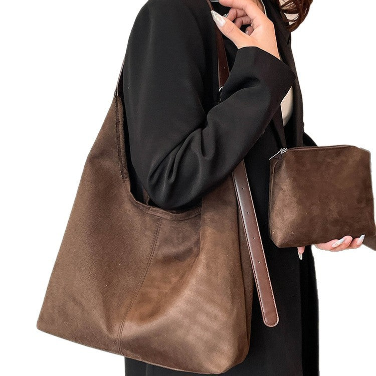Soft Suede Hobo Shoulder Bag Kalsten