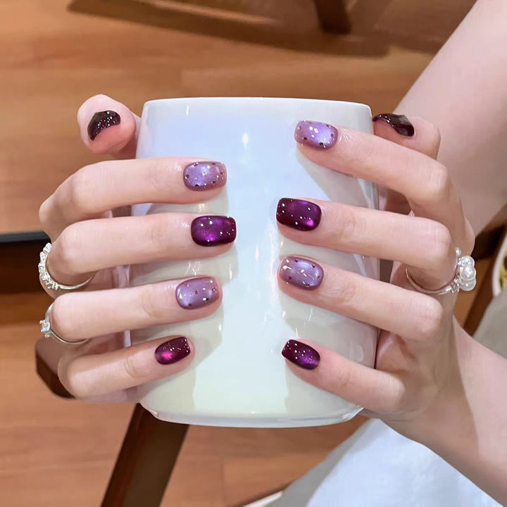 Decorative Press-On Nail Set with Whimsical Bow Designs Kalsten