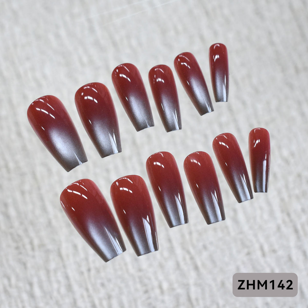 Artistic Press-On Nail Set with Cherry Blossom Design Kalsten