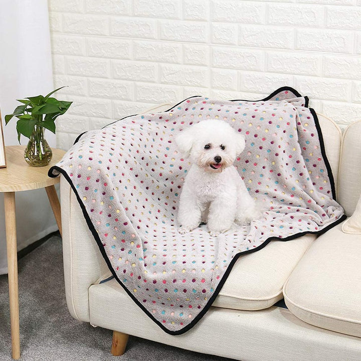 Ladies Cozy Microfiber Blanket with Playful Pattern Kalsten