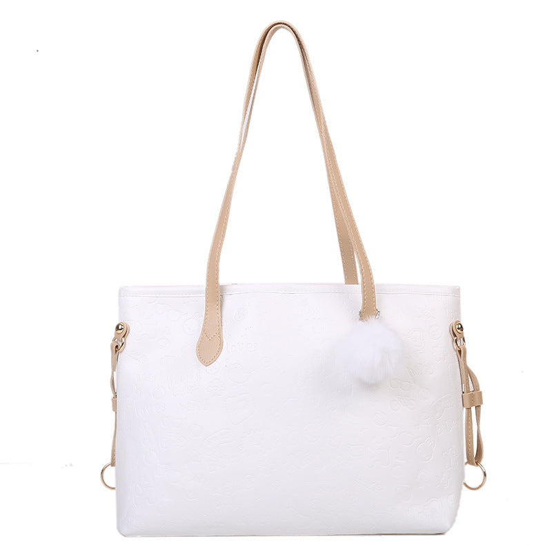 Stylish Embossed Shoulder Tote Bag