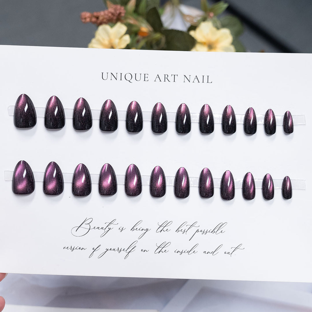 Glossy Long-Lasting Press-On Nail Set