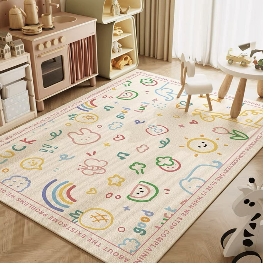 Children's Playful Cat-Themed Area Rug Kalsten