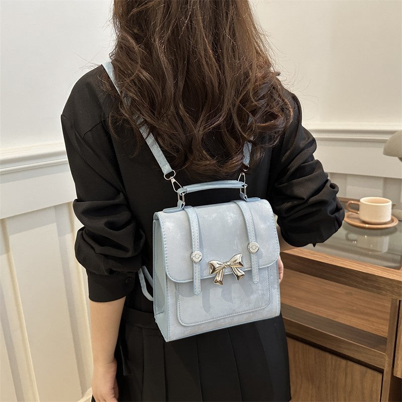 Elegant Bow-Detail Mini Backpack